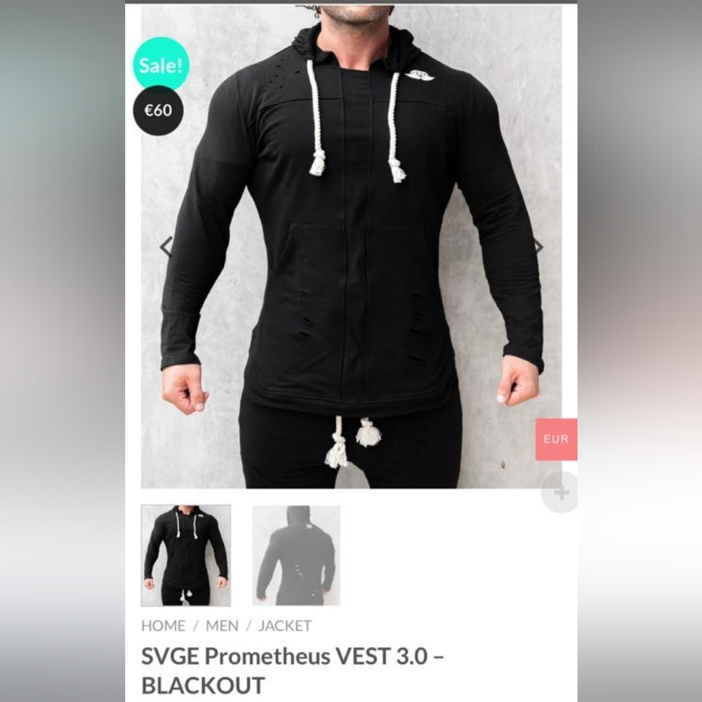 Engineered Life SVGE Prometheus Vest and Jogger Set - Black - XL
